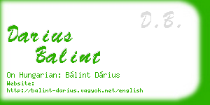 darius balint business card