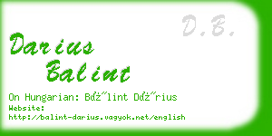 darius balint business card